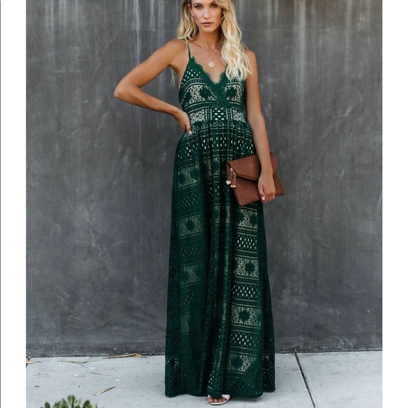 green fall dress